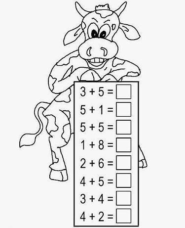 Примеры для дошкольников 5-6 лет по математике для подготовки к школе (бесплатная распечатка)